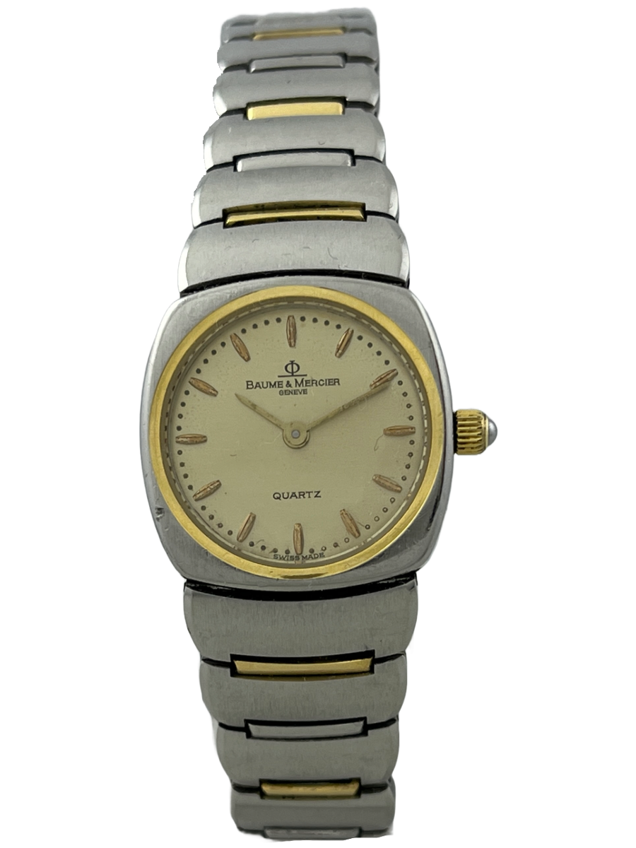 Baume Mercier Quartz mit 18K Goldgliedern und Goldlünette online