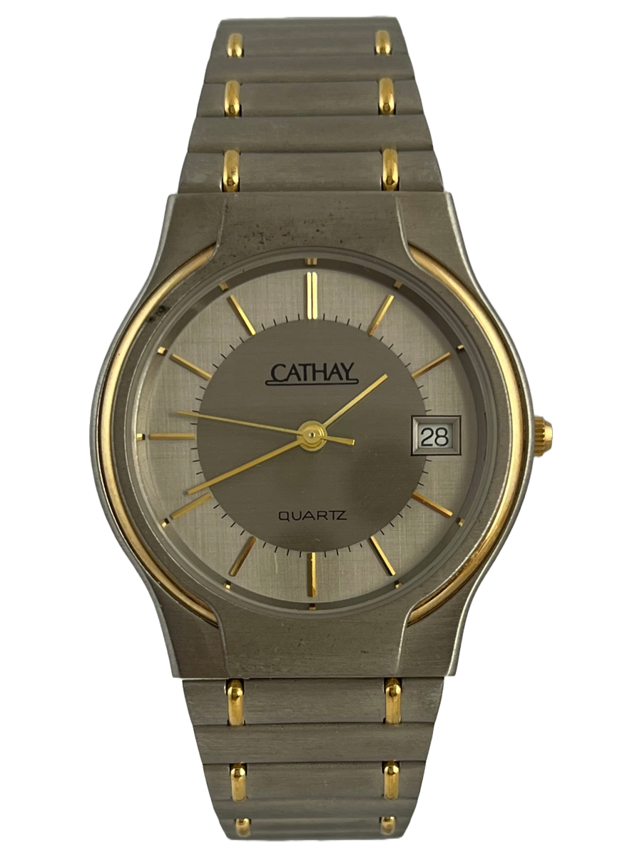 Buy Retro NOS Cathay Quartz with date and shield – Classy Watches