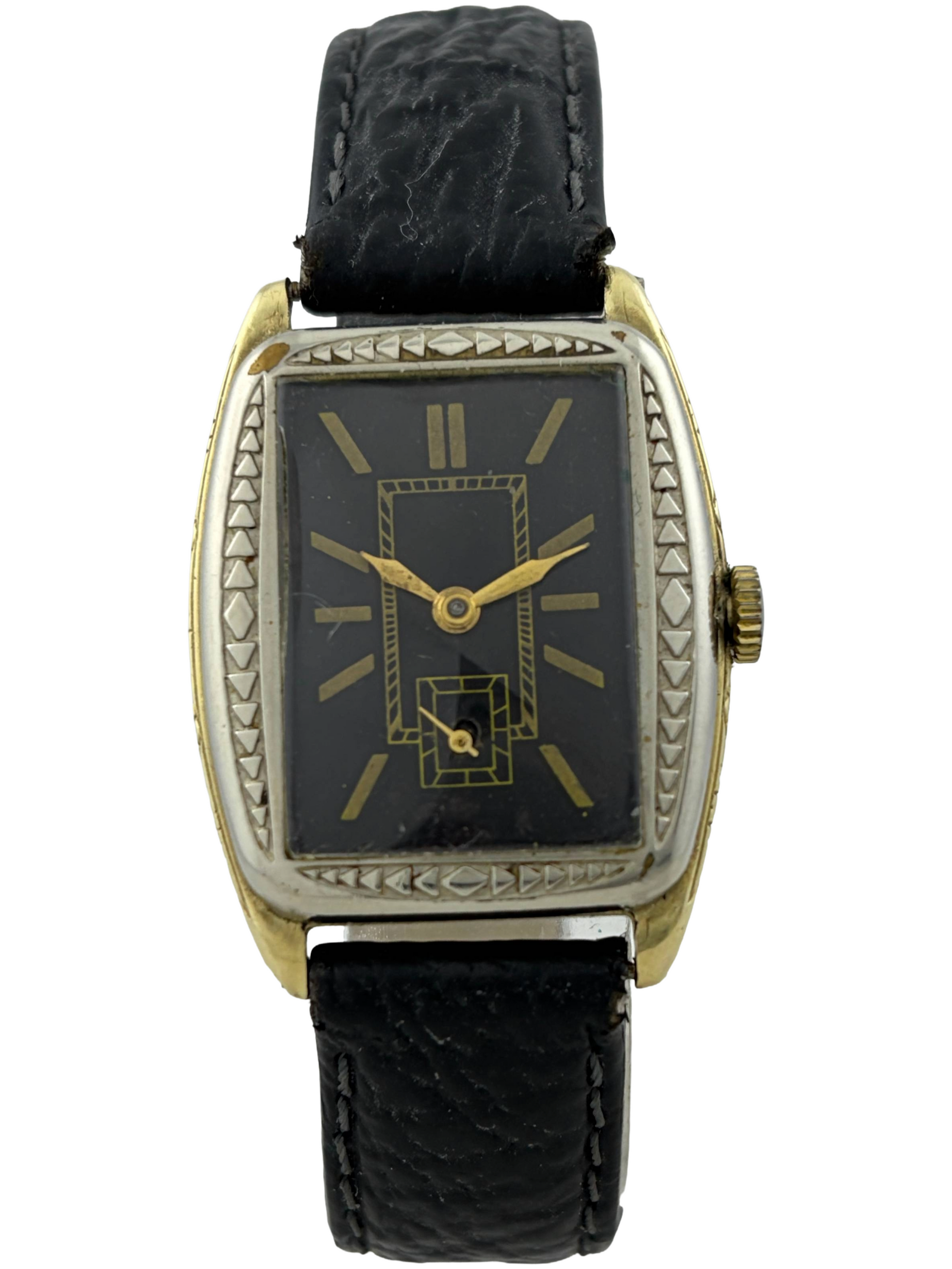 Art Deco Benrus Handaufzug mit verziertem Gehäuse