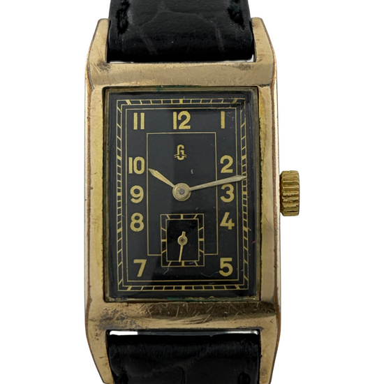 Art Deco Glashütte Handaufzug mit kleiner Sekunde