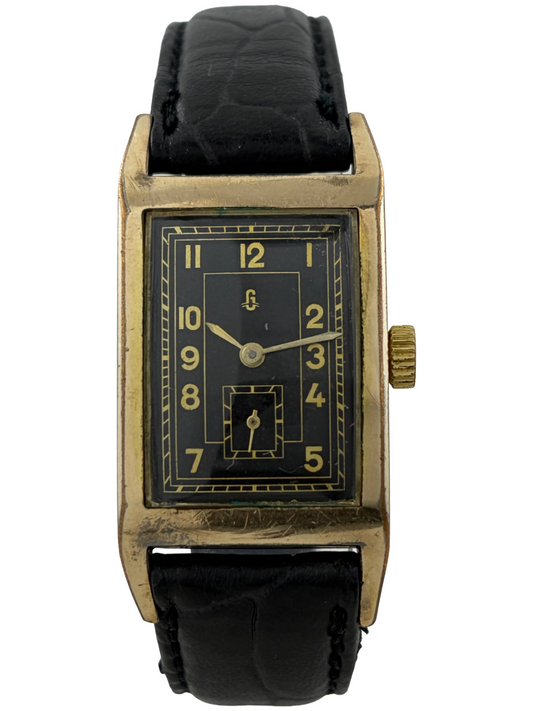 Art Deco Glashütte Handaufzug mit kleiner Sekunde