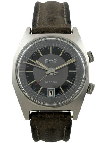 BWC alertic Wecker Handaufzug AS 1475 mit Datum
