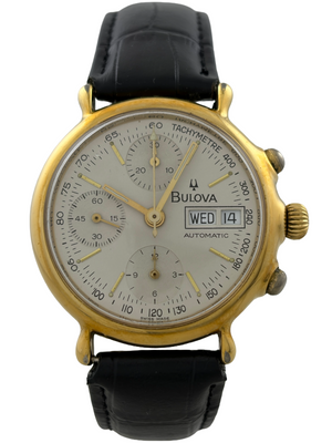 Bulova automatisk kronograf Valjoux 7750 med dag og dato
