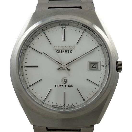 Citizen Crystron Quartz mit Datum und Originalband