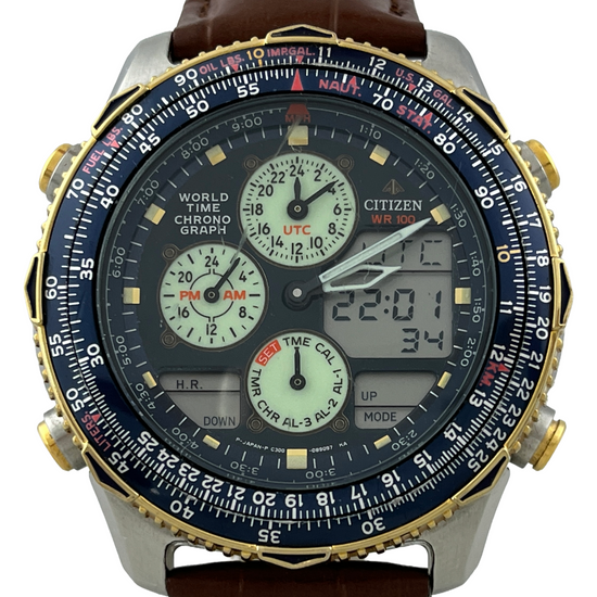 Citizen Promaster WR 100 World-Timer Quartz Chronograph Ana-Digi