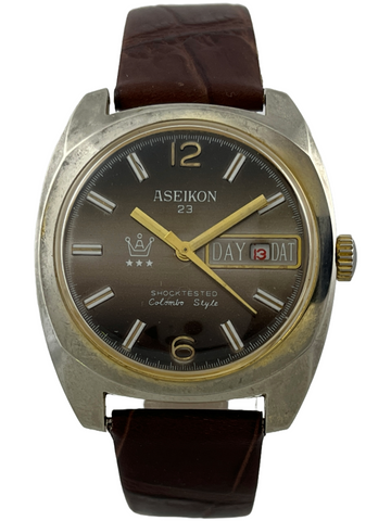 Aseikon 23 Colombo Style Handaufzug mit Datum