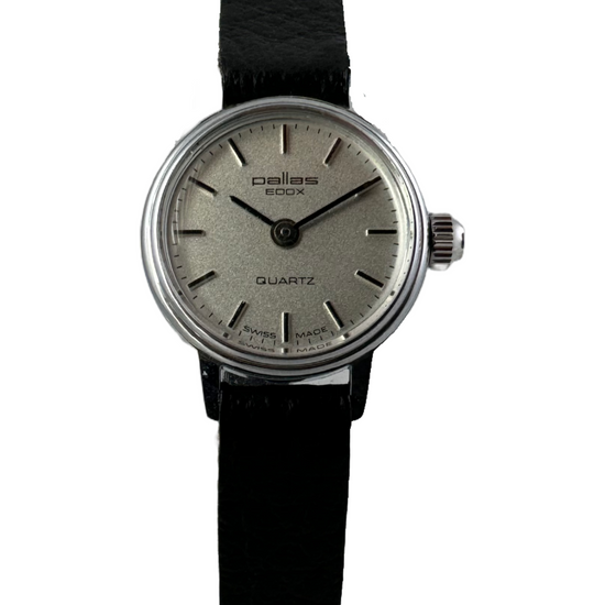 NOS Pallas Edox Quartz mit Armband und Schild