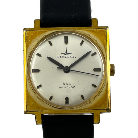 Dugena 444 Handaufzug Bifora 115 mit Lederarmband