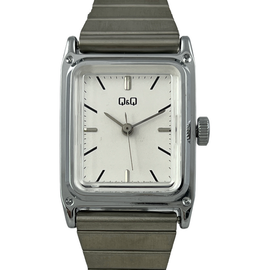 Neuwertige Q&Q Handaufzug mit Edelstahlband