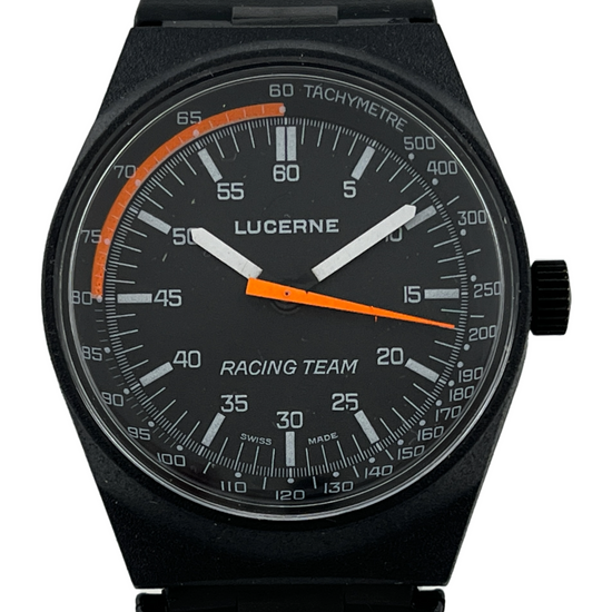 NOS Lucerne Racing Team Handaufzug mit Tachymeter-Skala