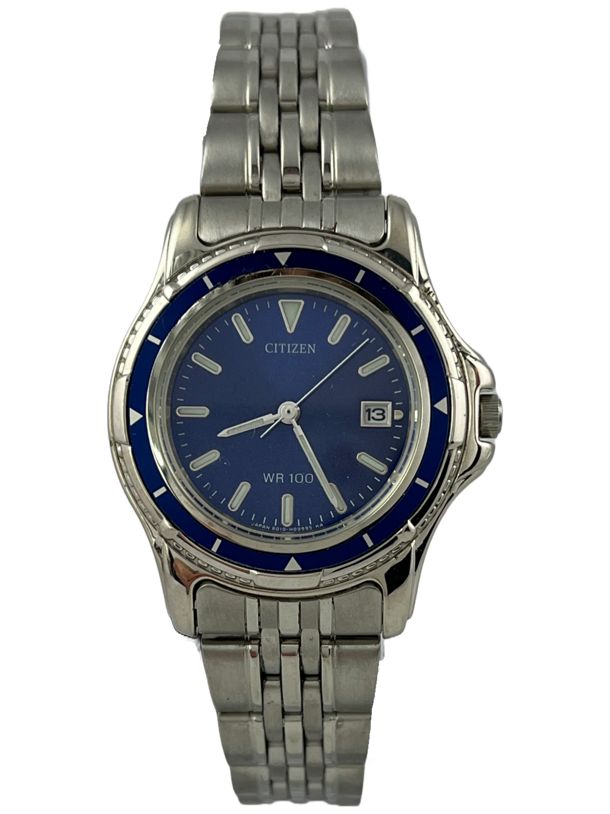 NOS Taucher Citizen WR 100 Quartz mit Datum und Lünette