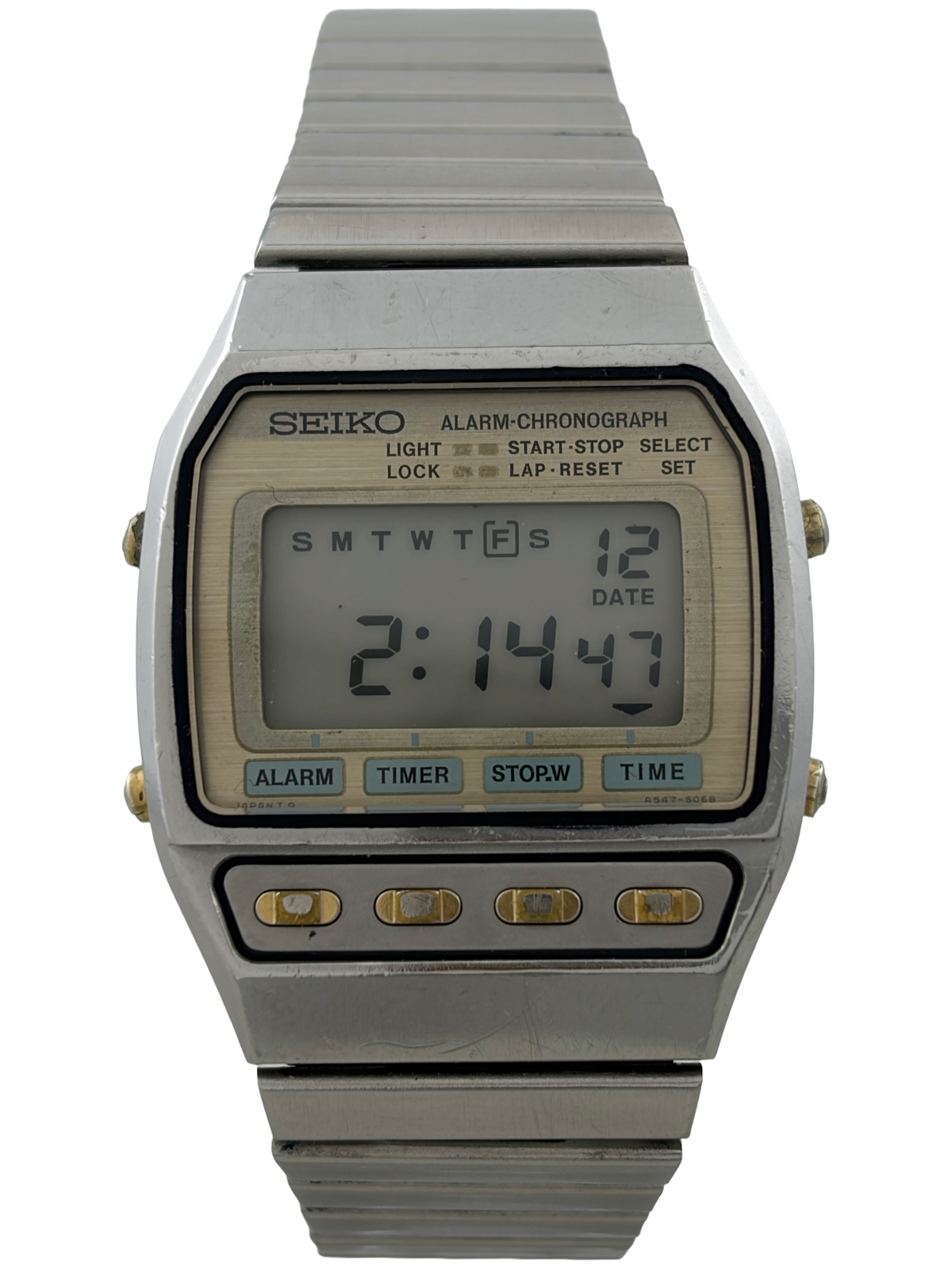 Digital Seiko Quartz LCD Alarm Chronograph