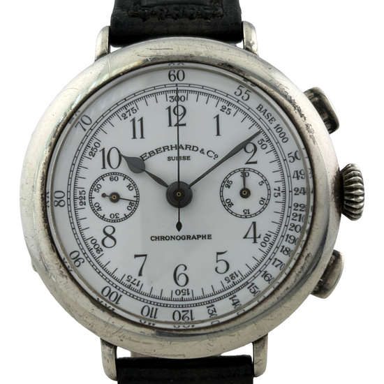 Eberhard & Co 925 Silber Handaufzug Chronograph Kal. 14