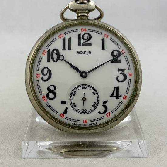 Eisenbahner-Taschenuhr Molnija Handaufzug Kal. 3602