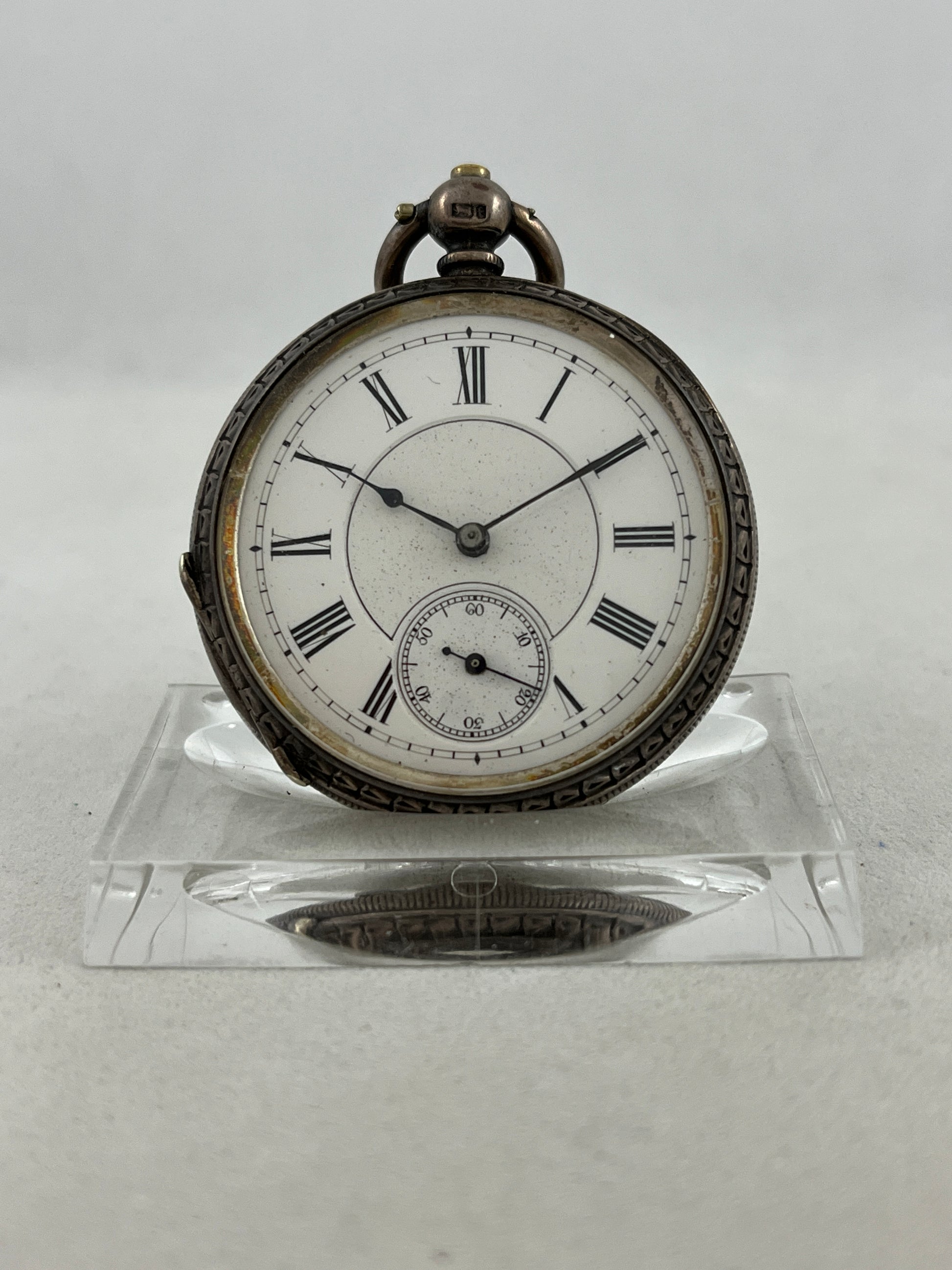 Buy English pocket watch key winding in silver online