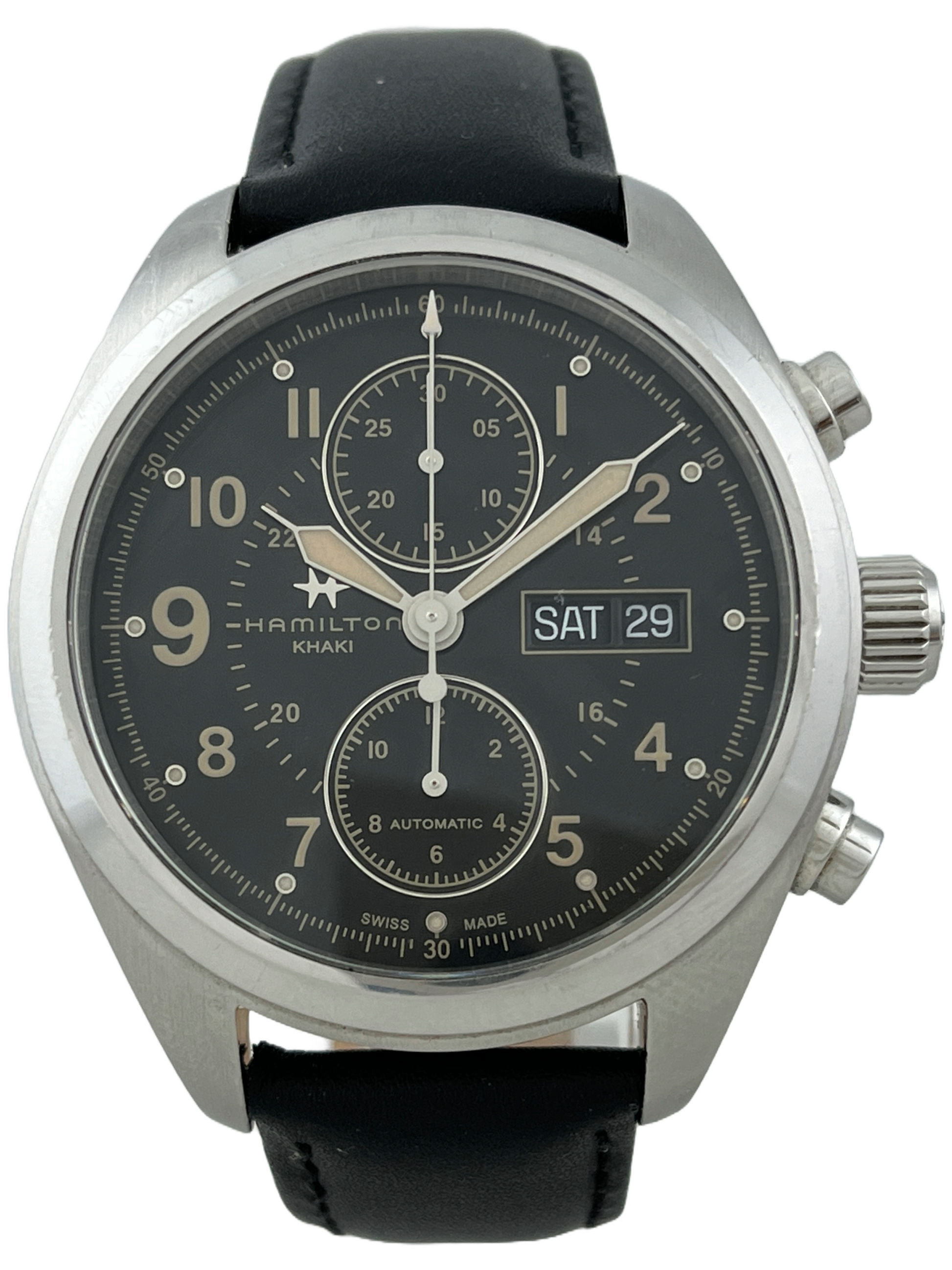 Flieger Hamilton Khaki Field Automatik Chronograph Valjoux 7750