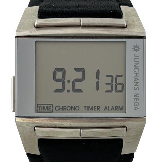 Funkuhr Junghans Mega 1000 LCD Quartz Chronograph