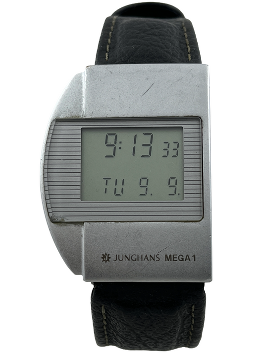 Funkuhr LCD Junghans Mega 1 Quartz Day & Date