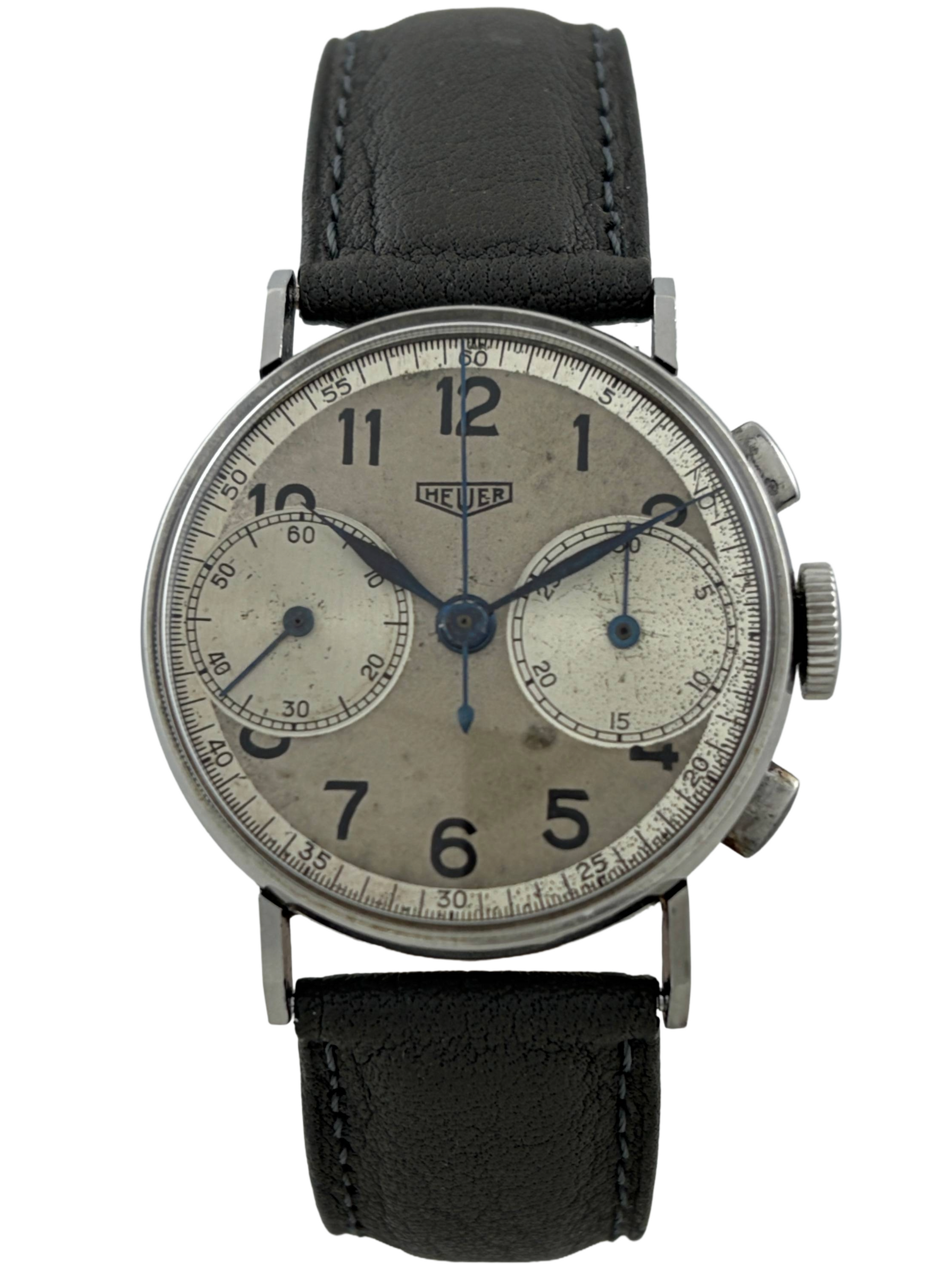 Heuer 343 Big Eyes Handaufzug Chronograph Landeron 13