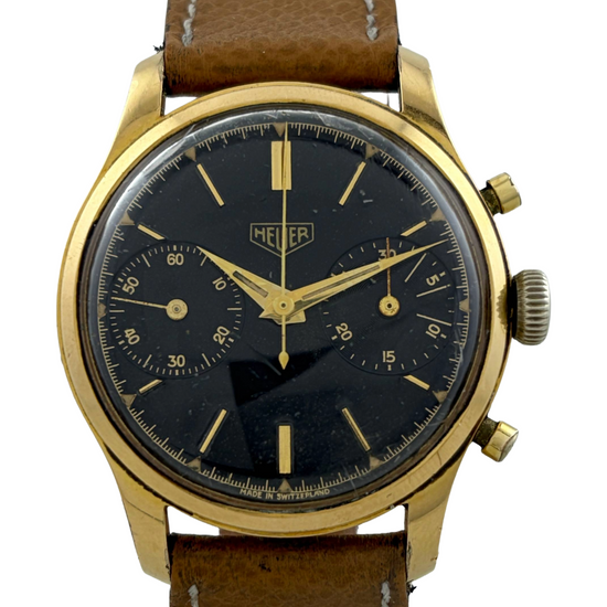 Heuer Handaufzug Schaltrad Chronograph Valjoux 23
