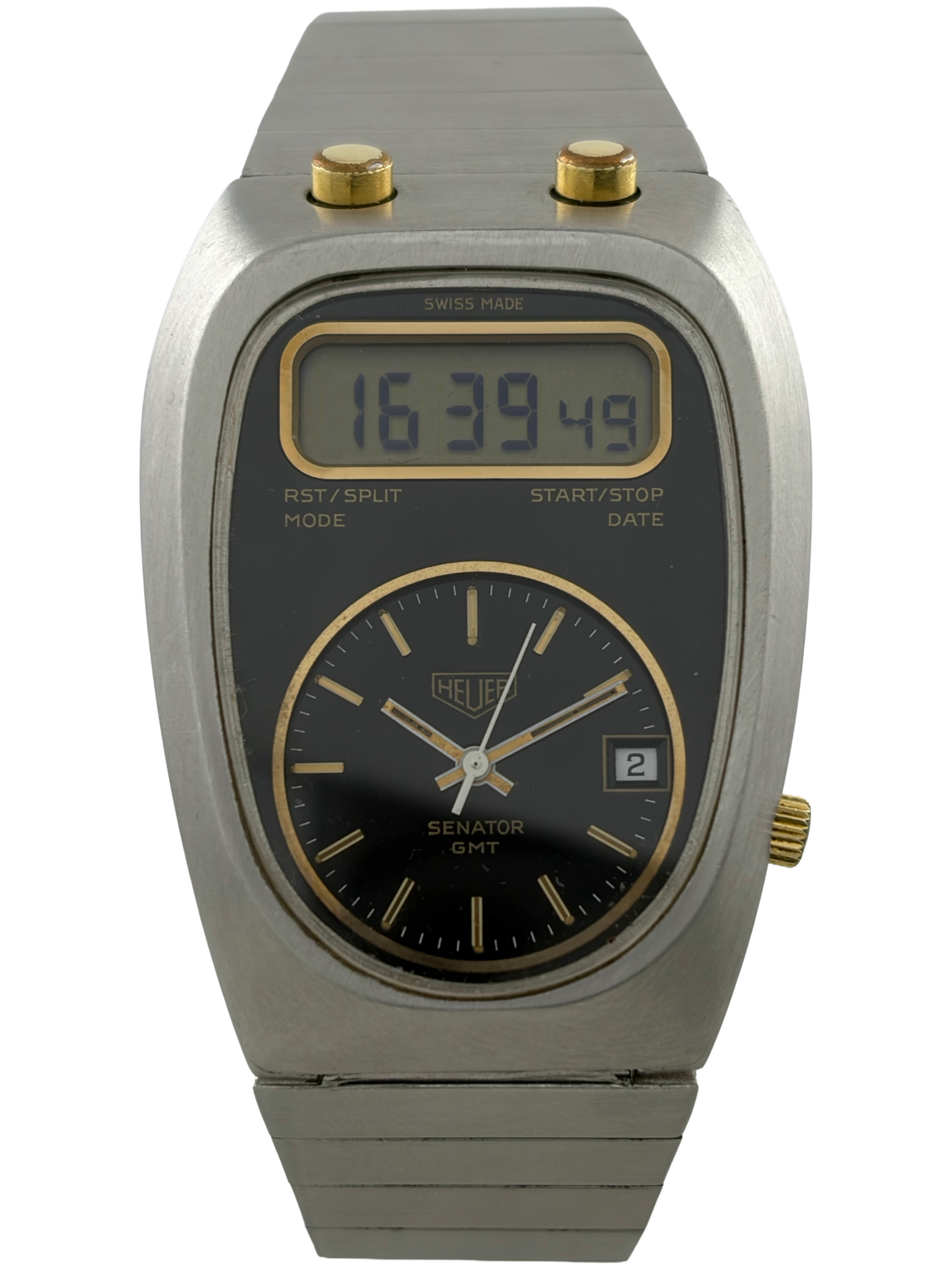 Heuer Senator GMT Chronosplit LCD Chronograph