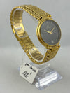 Goldene NOS Jean Marcel Quartz mit Datum und Schild