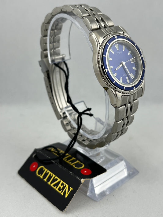 NOS Taucher Citizen WR 100 Quartz mit Datum und Lünette