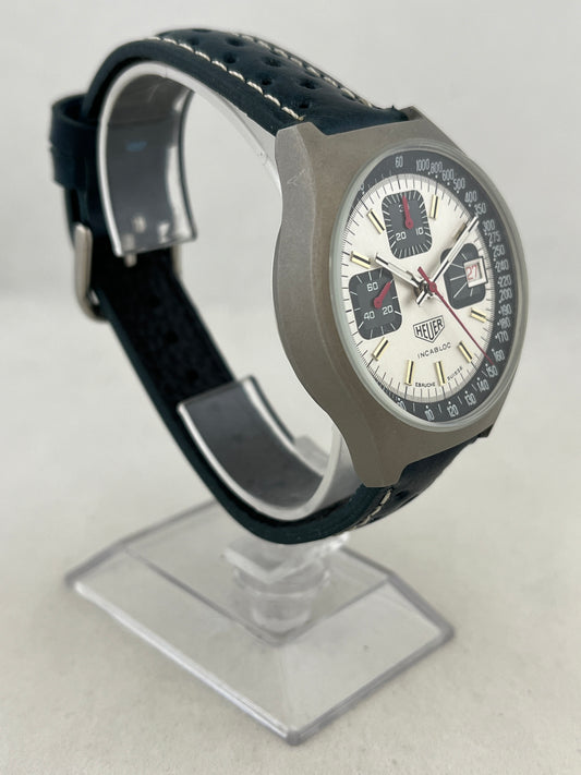 Heuer 1589B Handaufzug Chronograph Valjoux 7765 mit Etui