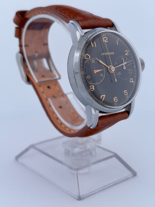 Militär Jumbo Leonidas Handaufzug Chronograph
