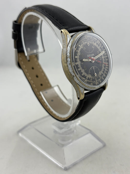 Military Civitas hand-wound column wheel chronograph Venus 170