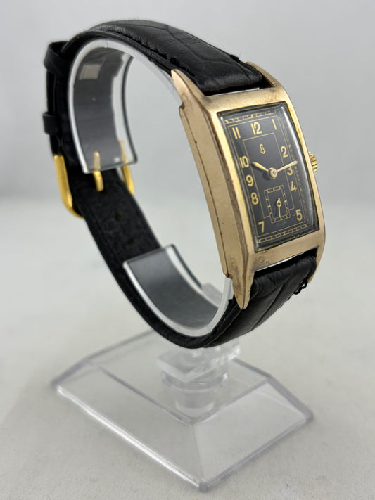 Art Deco Glashütte Handaufzug mit kleiner Sekunde