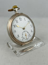 Taschenuhr Handaufzug aus 0,800er Silber mit goldenen Zeigern