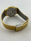 Quarzo dorato retro Q&Q con bracciale