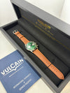 Vulcain 70's Green hand-wound chronograph, with box