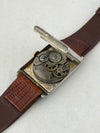 Art Deco Herald Exploding Numbers Handaufzug aus 0,800er Silber