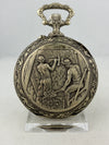 Solid mining relief pocket watch manual winding 70mm, 210g