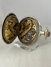 Solid pocket watch 69mm Argentan manual winding with enamel