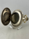 Solid pocket watch 69mm Argentan manual winding with enamel