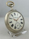 Solid pocket watch 69mm Argentan manual winding with enamel