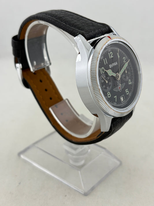 Poljot Buran Handaufzug Flieger Chronograph Kal. 3133
