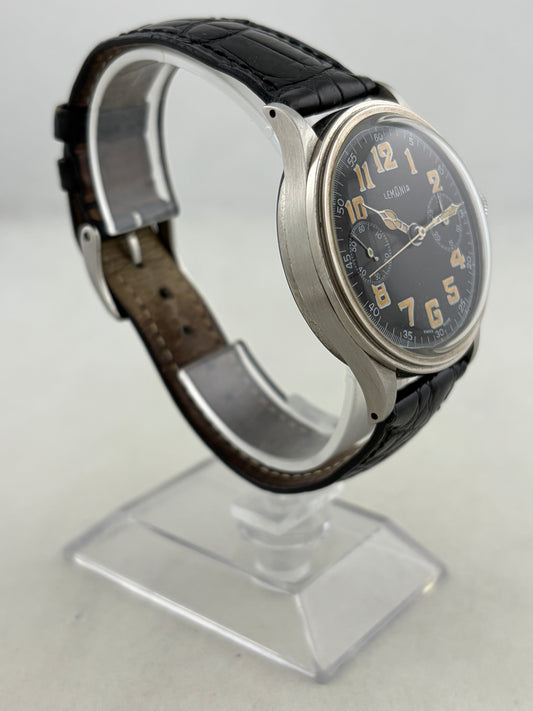 Militär Lemania Handaufzug Chronograph 37mm Kal. 15TL