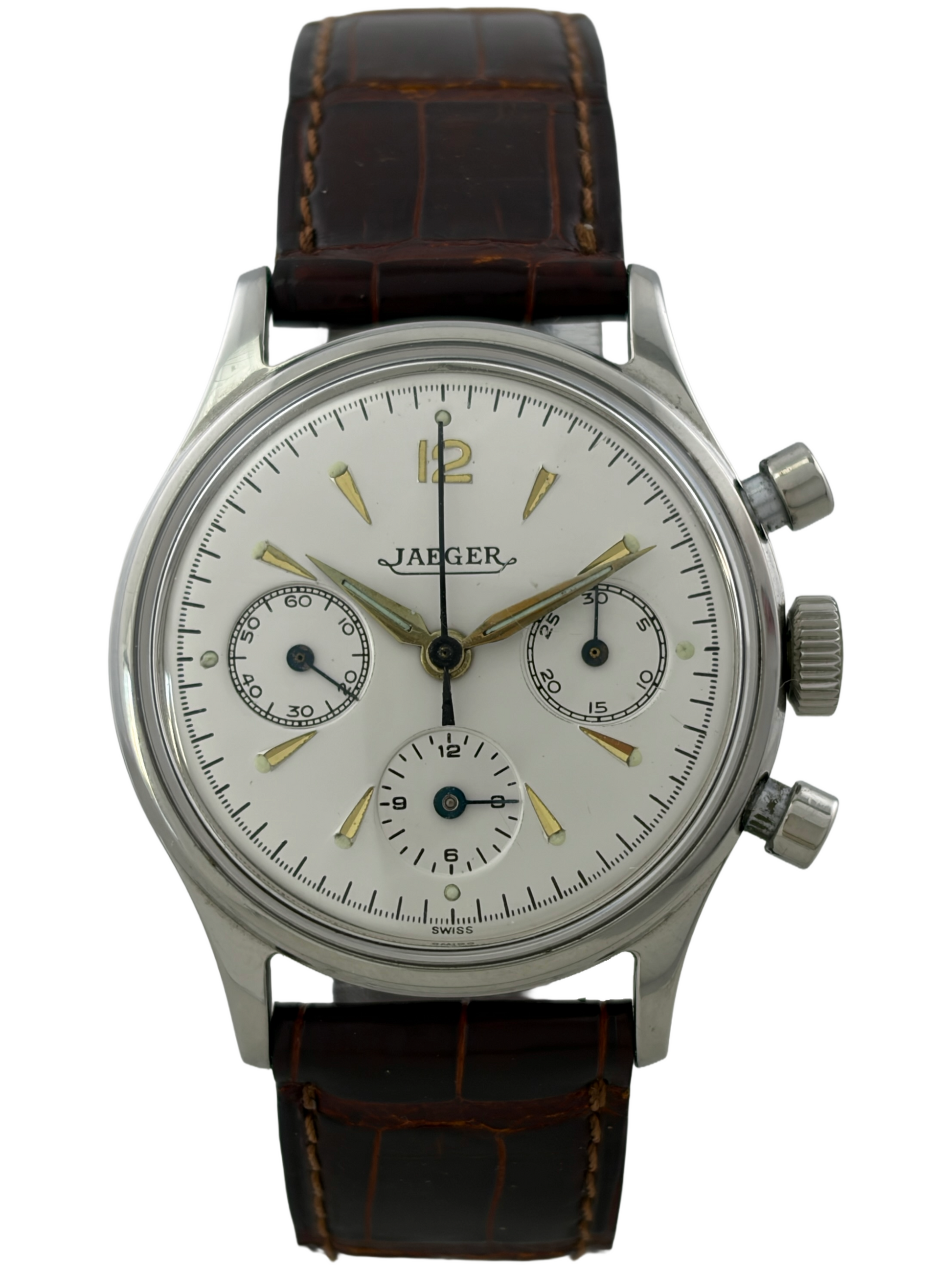 Jaeger Handaufzug Chronograph Tri-Compax Valjoux 72