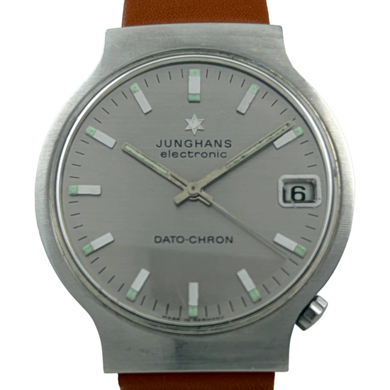 Junghans electronic Dato-Chron mit Schild
