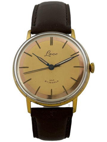 Laco Handaufzug Durowe 440 mit spiegelndem Ziffernblatt