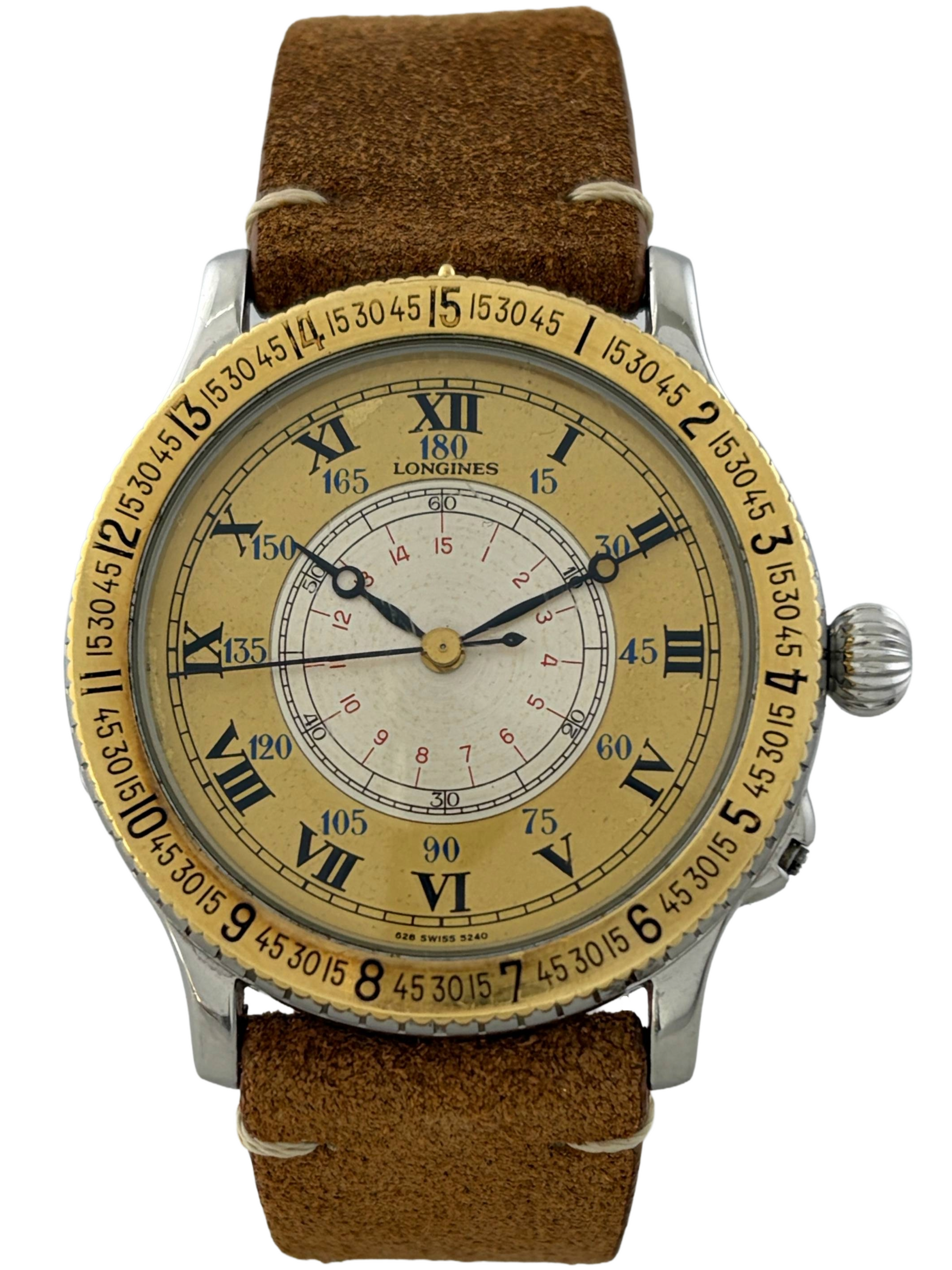Longines Lindbergh Hour Angle Automatic 38mm 18K Goldlünette