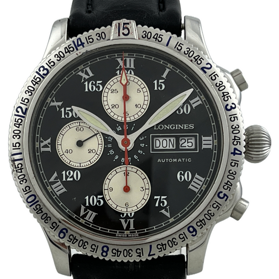 Longines Lindbergh Hour Angle Automatic Chronograph Valjoux 7750