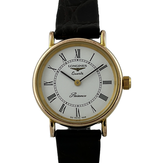 Longines Presence Quartz mit Lederarmband