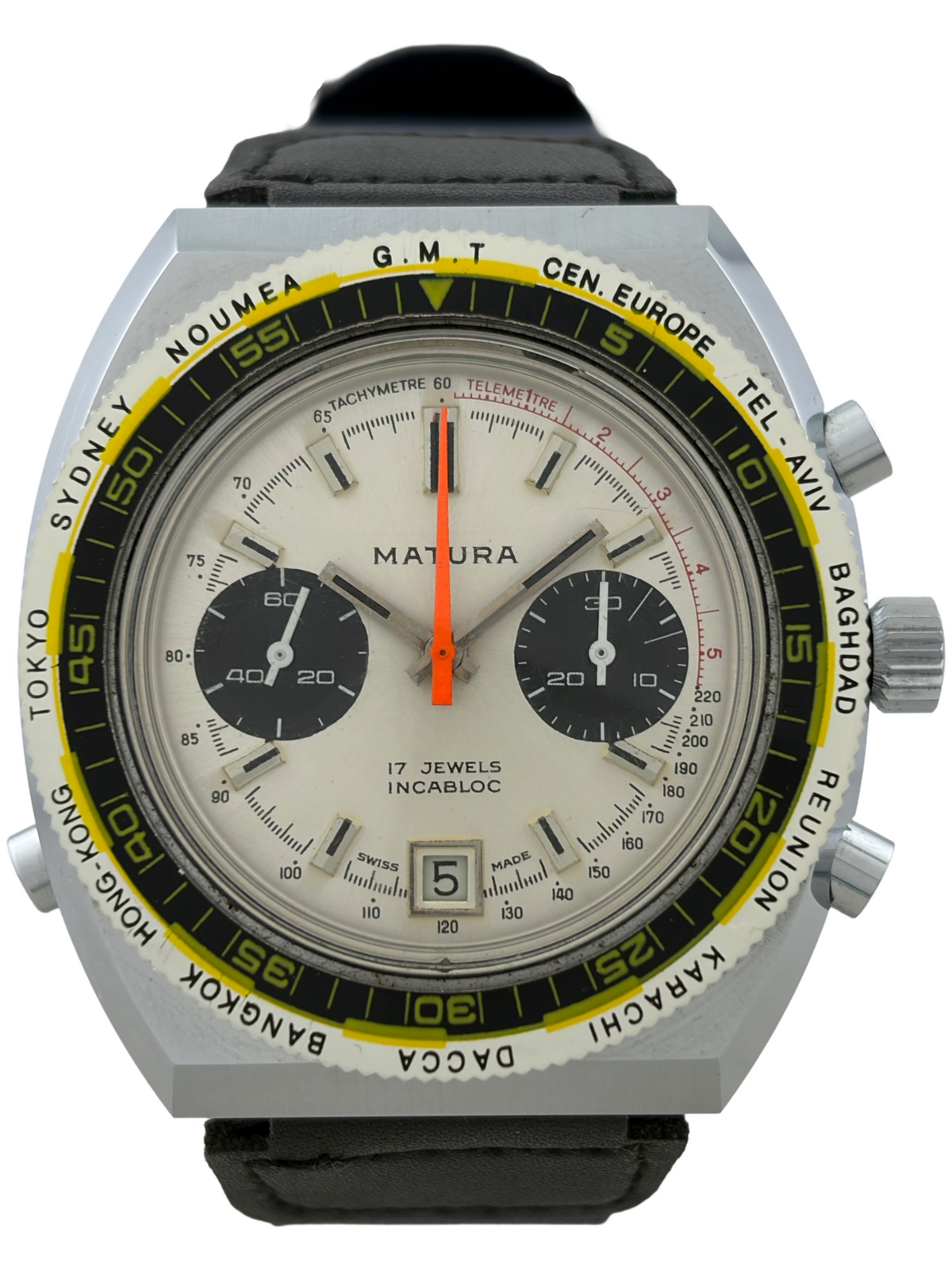 Matura World Timer Chronograph Handaufzug Valjoux 7734