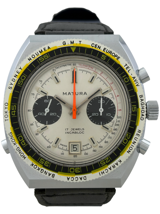 Matura World Timer Chronograph Handaufzug Valjoux 7734