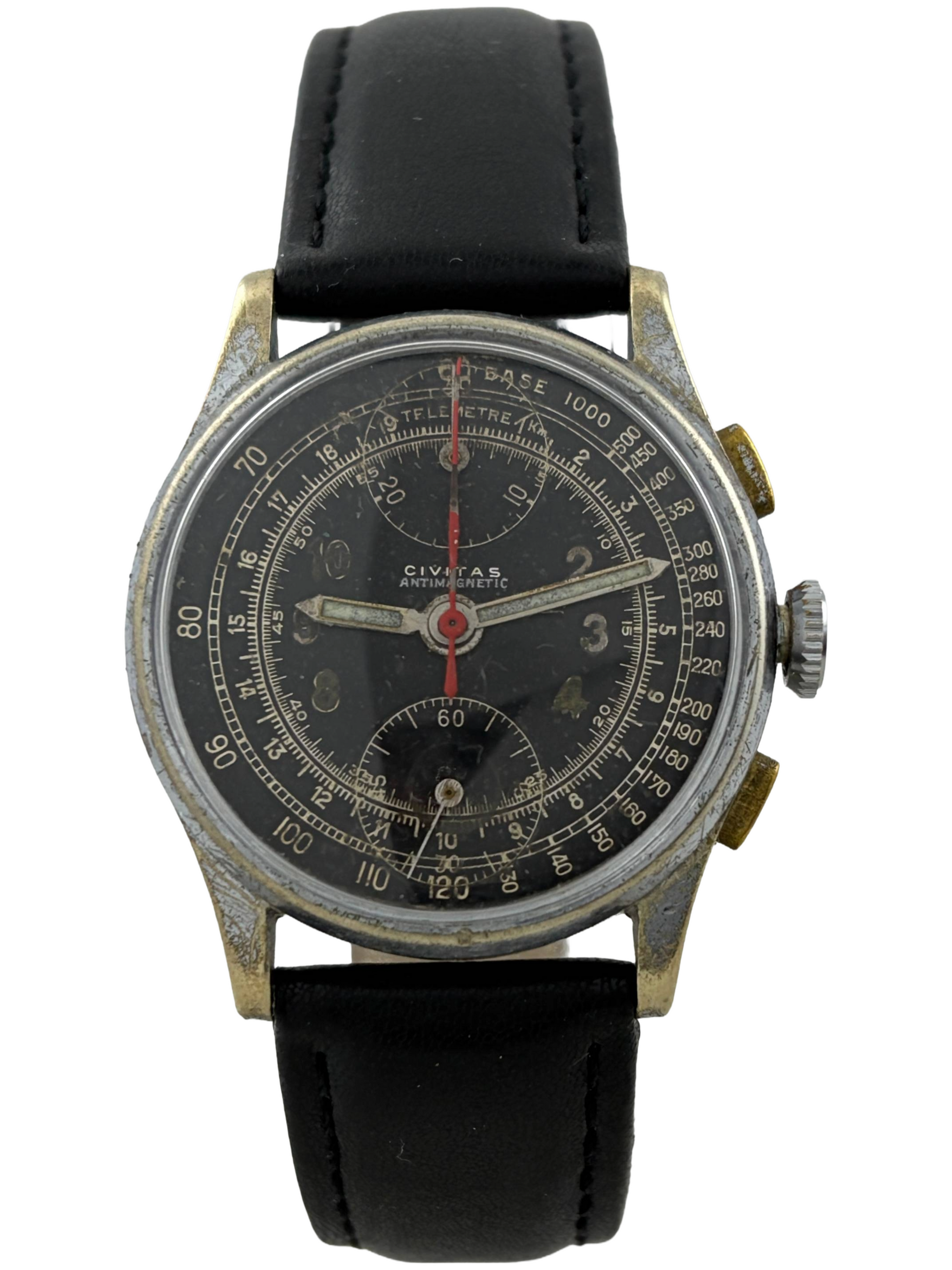 Militär Civitas Handaufzug Schaltrad Chronograph Venus 170